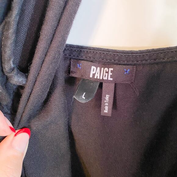 Paige Rhiannon Black Cotton Jumpsuit Anthropologie - Picture 7 of 9